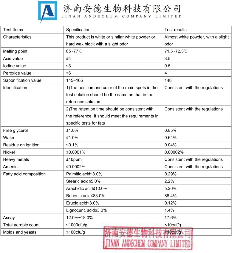 GMP Quality Pharmaceutical Excipients Glyceryl Behenate CAS 77538-19-3